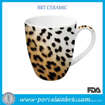 Tasse en porcelaine en céramique imprimée léopard